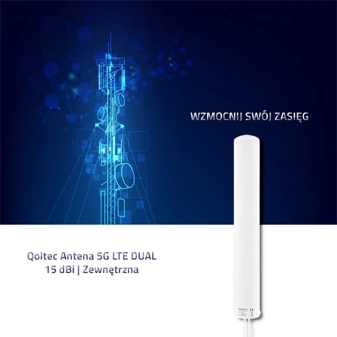 Qoltec 5G LTE antenne DUAL |   15 dBi |   Extern