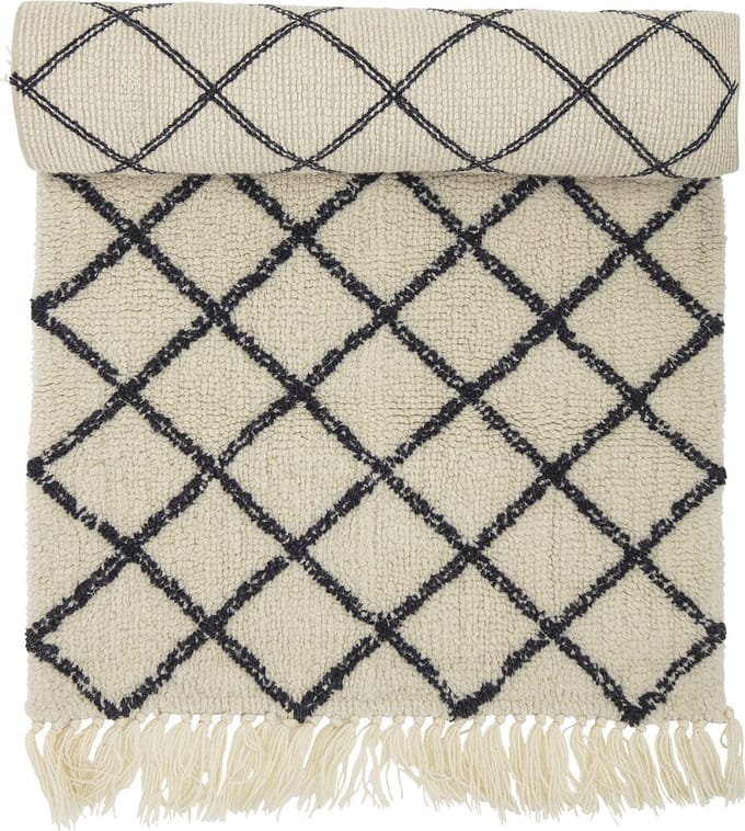 Bloomingville - Warda Vloerkleed - Beige - Wol