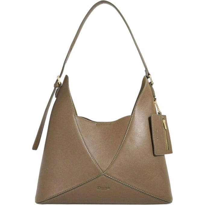 Dune London Lo Dinidearest Leren Schoudertas (Khaki Groen)