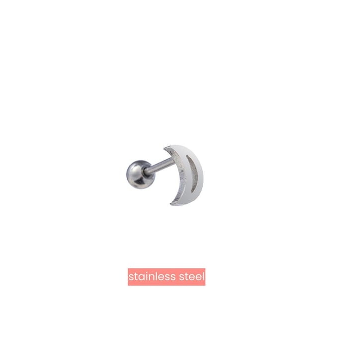 Go Dutch Label Oorknoppen Open Moon Zilver