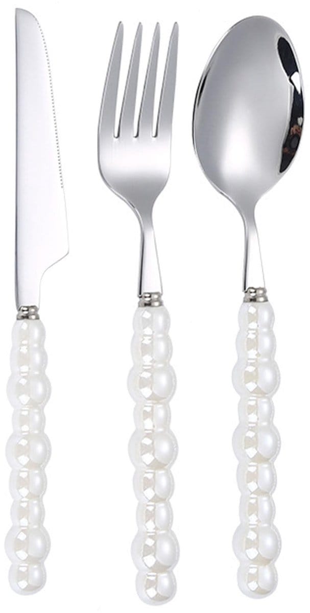 Dailygoods- Bestekset 12 Persoons - Roestvrij Staal - Keramische