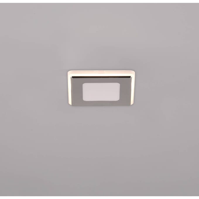 Trio Lighting LED inbouwlamp Nimbus IP44 8,5x8,5cm 830 chroom