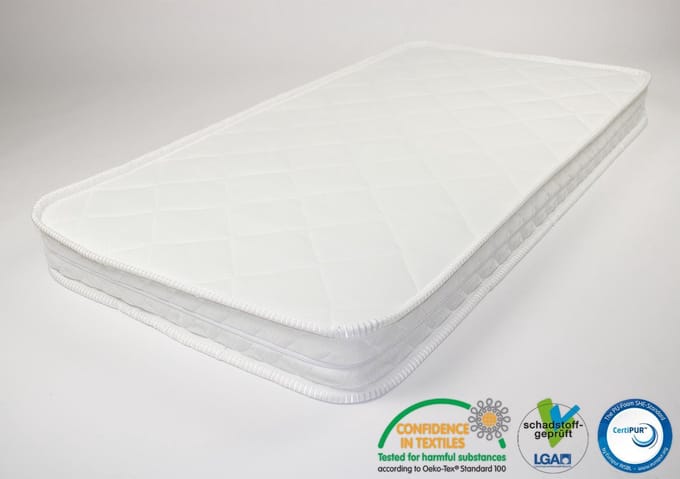 Babymatras 70x140 Koudschuim HR40 Dubbeldoek - Matrassenmaker
