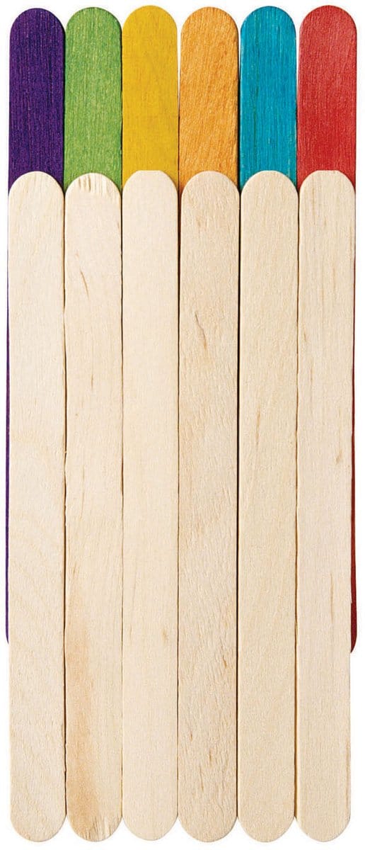 Colorations - Gekleurde Houten Knutselstokjes, 1000st.