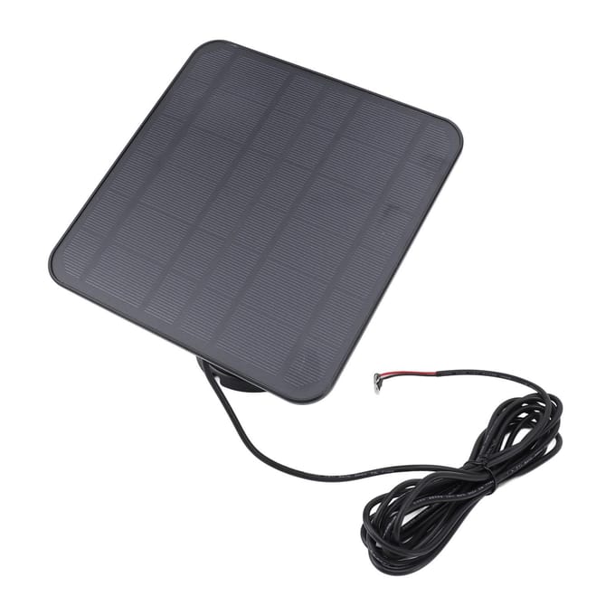 6V 5W Zonnepaneel voor Video Deurbel IP65 Waterbestendig met 9,8ft Kabel 360 graden Verstelbare Beugel gray