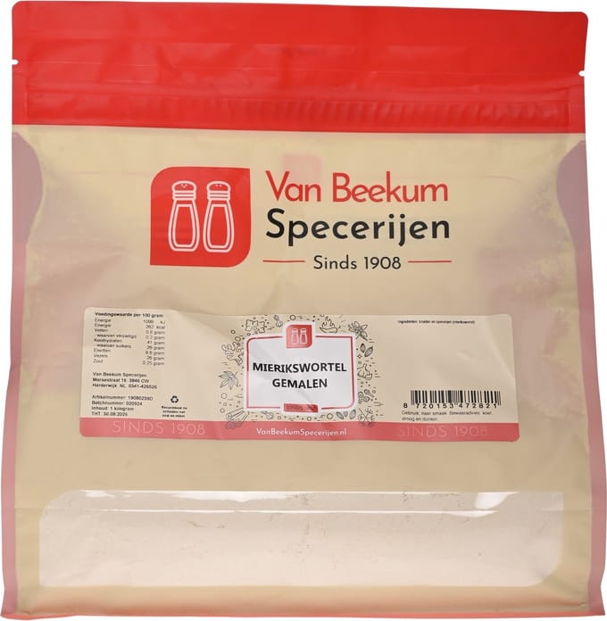 Van Beekum Specerijen - Mierikswortel Gemalen - 1 KG (hersluitbare stazak)