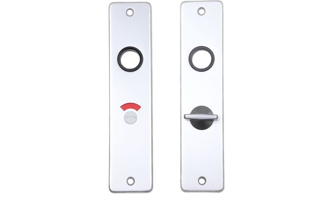 Wovar WC deurbeslag aluminium kortschild 55/8 | Per Set
