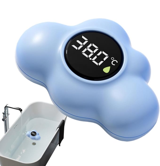Digitale Badthermometer - Waterdichte Sensor - Zwembad en Spa - Drijvend met LED - 16 x 29 x 14 cm