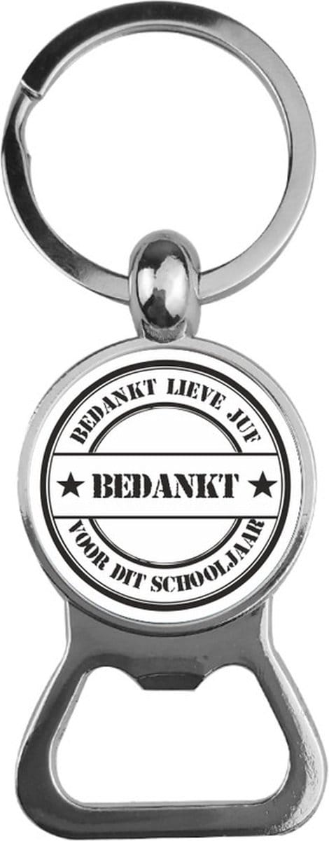 Bieropener Glas -  Bedankt Lieve Juf