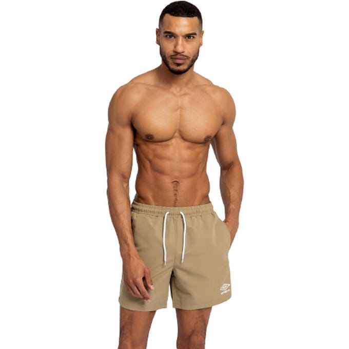 Umbro Heren Taped Swim Shorts (Khaki)