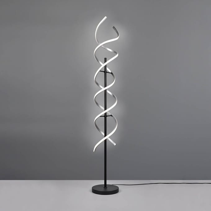 Trio Lighting LED vloerlamp Sequence, dimbaar, CCT, aluminium