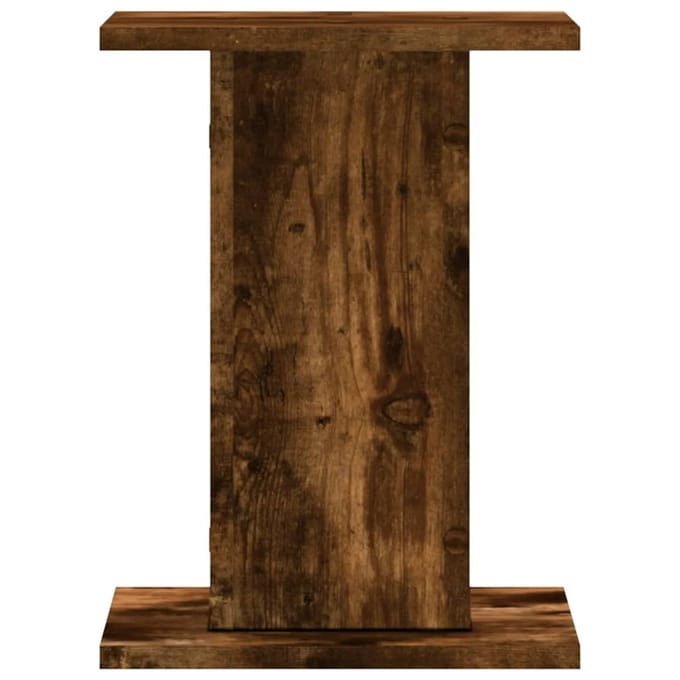 vidaXL - Speakerstandaards - 2 - st - 30x30x40 - cm - bewerkt - hout - gerookt - eiken