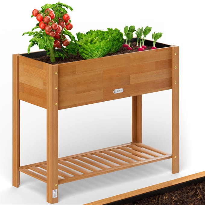 CASARIA Moestuinbak - 2 Etages 100x40x84cm - Acaciahout Bruin