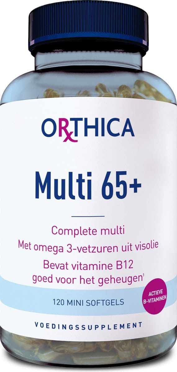 Orthica Multi 65+ - multivitamine voor 65 plusser - 120 mini softgels