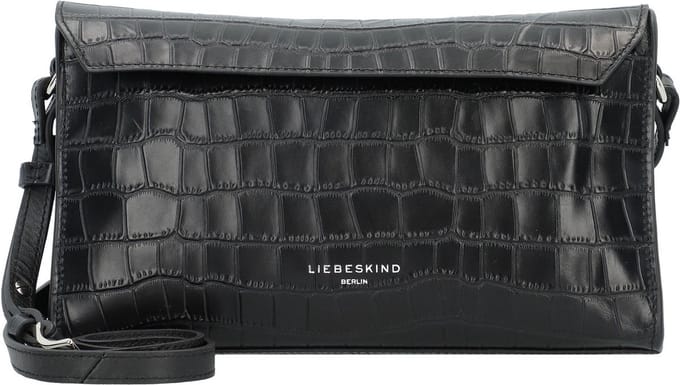 LIEBESKIND BERLIN Schoudertas Lora Croco Shoulderbag Black Zwart