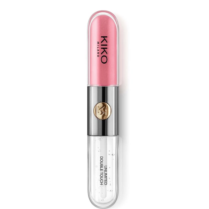 KIKO MILANO Unlimited Double Touch Vloeibare Lippenkleur (111 Satijn Roze Camelia) 2 x 3 ml