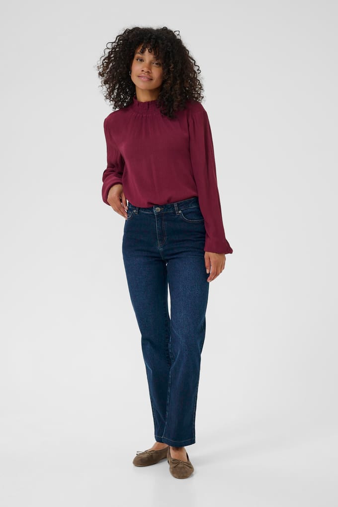 Broek JEANS MARIS REGULAR KAFFE DARK BLUE