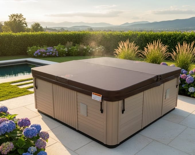 Luxe Hoek-Whirlpool - 213x213 cm - Hydro Massage - Vrijstaand - Novihome