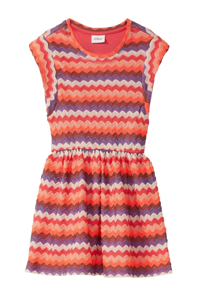 Gebreide jurk met flared mouwen en elastische taille meisje s.Oliver