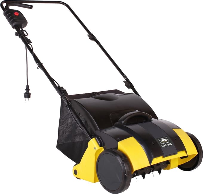 Texas Verticuteermachine + Beluchter 2-in-1 - 1300W - 30 cm werkbreedte - Met 30L opvangbak