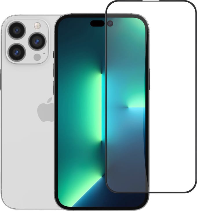 UNIQ Accessory Screenprotector voor iPhone 14 Pro Max - 10D Full Coverage - Zwarte Rand