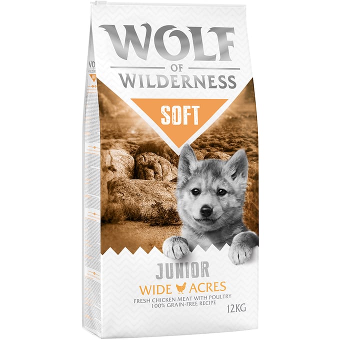 2x12kg Junior 'Soft Wide Acres' Kip Wolf of Wilderness Hondenvoer
