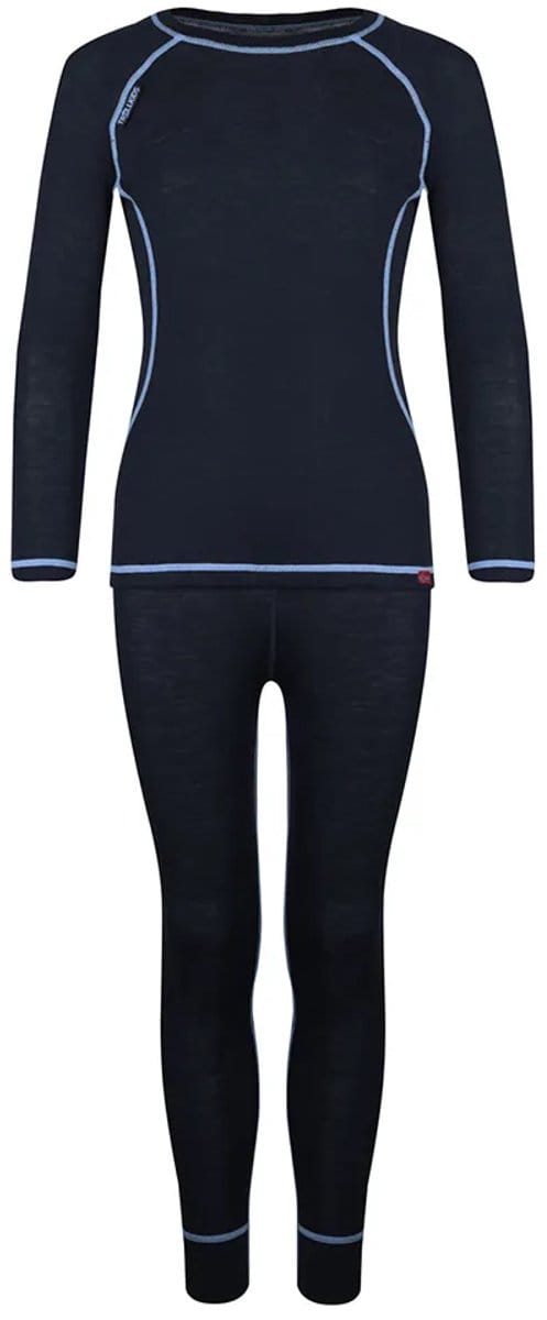 Trollkids Merino Lange Mouwen Basislaagset Blauw 128 cm Kinderen