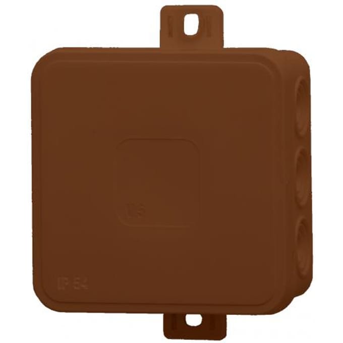 F-ELEKTRO - Verbindingshoek - Thermoplast - 100x100x41 mm - IP54 - Bruin