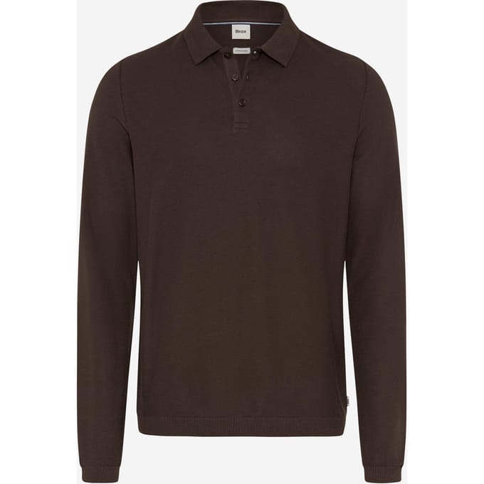 Brax Heren Poloshirt  Style PRINCETON chocolate, donkerbruin, maat S