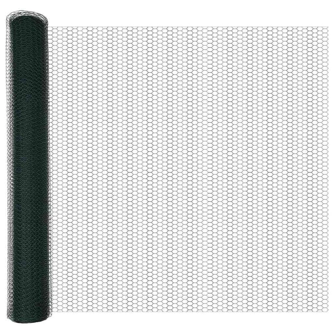 vidaXL - Hexagon - Hek - 1 - x - 50 - m - PVC - Groen