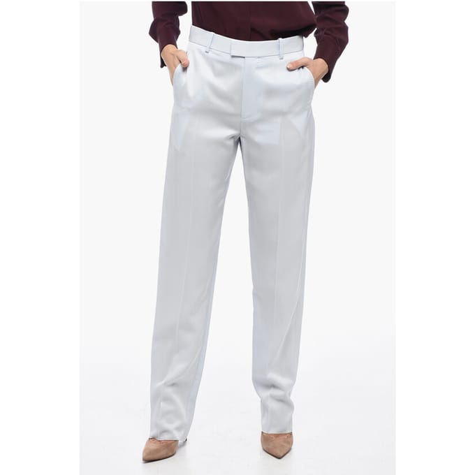 Straight-fit FLUID-broek in lichtblauw
