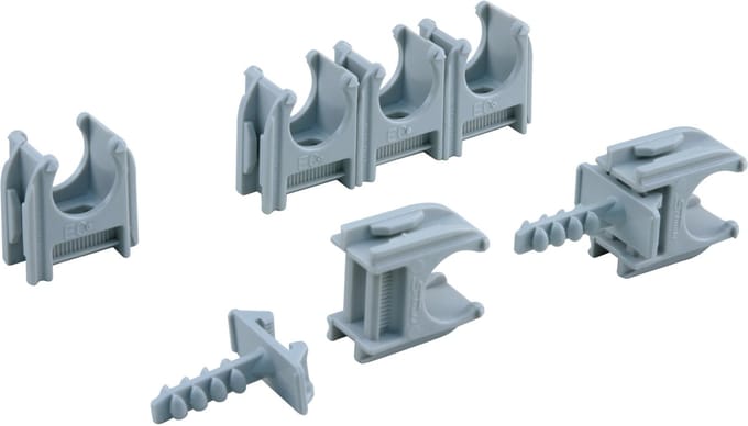 Q-Link buisclip – euro – 16 mm – grijs – 20 stuks
