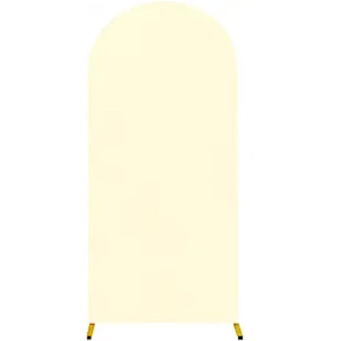 3 STUKS Boog Achtergrond Hoes Verdikte Polyurethaan Elastische Achtergronddoek voor Bruiloft Verjaardagsfeest lichtgele kleur