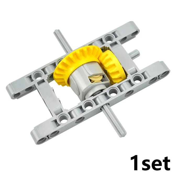 MOC Technische Differentiële Bouwstenen Mechanisch Speelgoed High-Tech Component Tandwielen Werkt Met featuring 6573 62821 65414 white