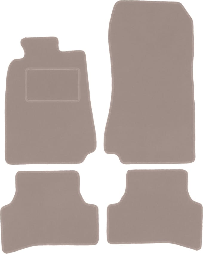 Beige velours matten voor: Mercedes CLK W208 coupé (1997-2003)