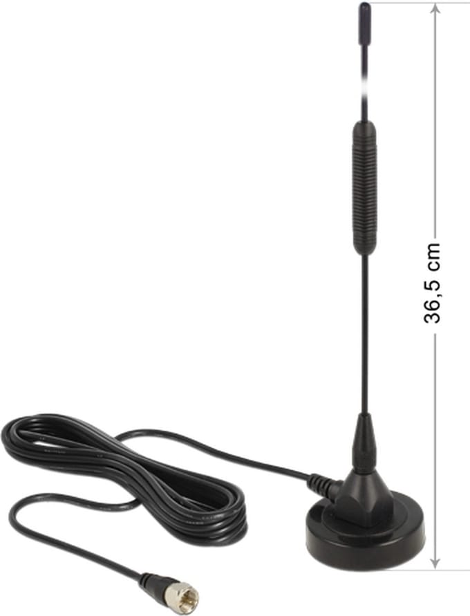 DAB+ Antenne met F (m) connector - 0 dBi - 2 meter