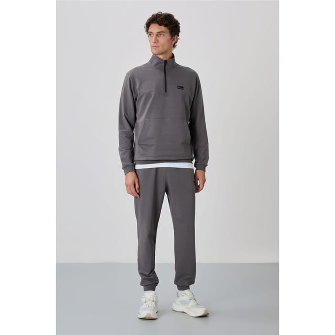 Heren Sweatshirt met Ritssluiting en Broekset