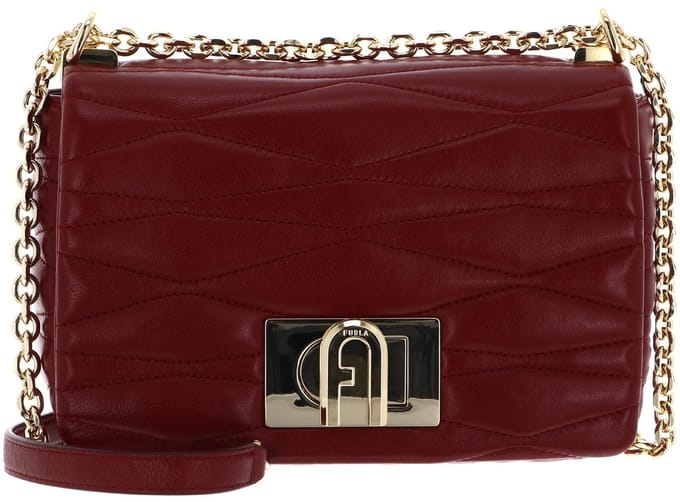 FURLA Leren schoudertas 1927 Mini Crossbody Bag 22 CILIEGIA d donkerrood