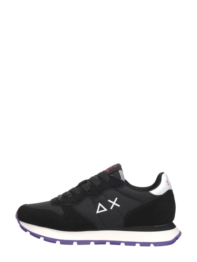 SUN68 Ally Solid Nylon Sneakers Laag - Zwart - Maat 36