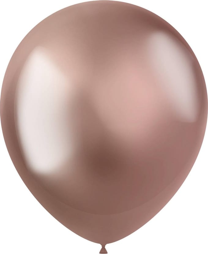 Folat - ballonnen Intense Chrome Rosegold - 33 cm 10 stuks