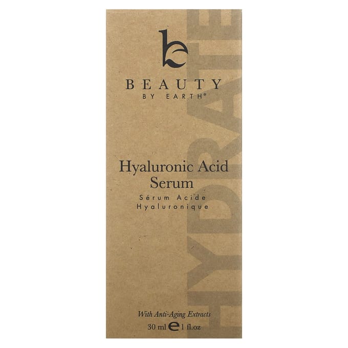 Beauty By Earth, Hyaluronic Acid Serum, 1 fl oz (30 ml) black