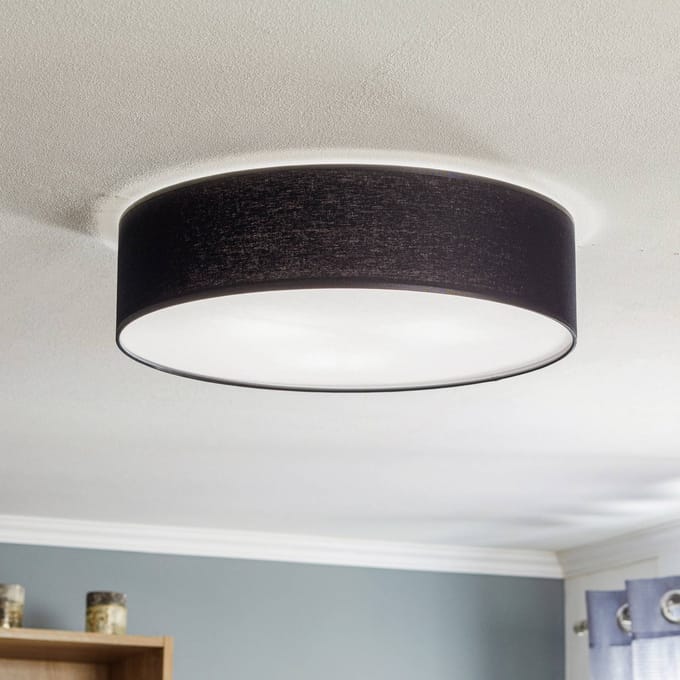 TK Lighting Plafondlamp Rondo, zwart, Ø 50 cm