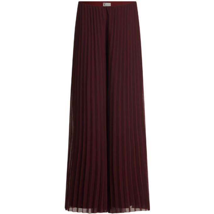 Broek van chiffon met plissévouwen