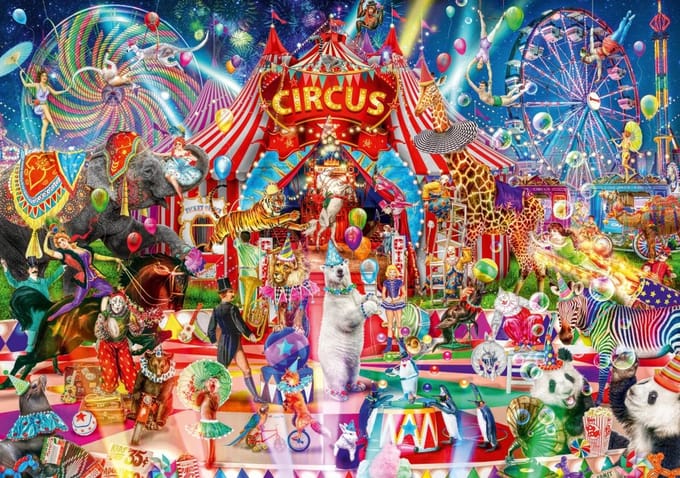 Een avond in het circus - puzzel van 4000 stukjes