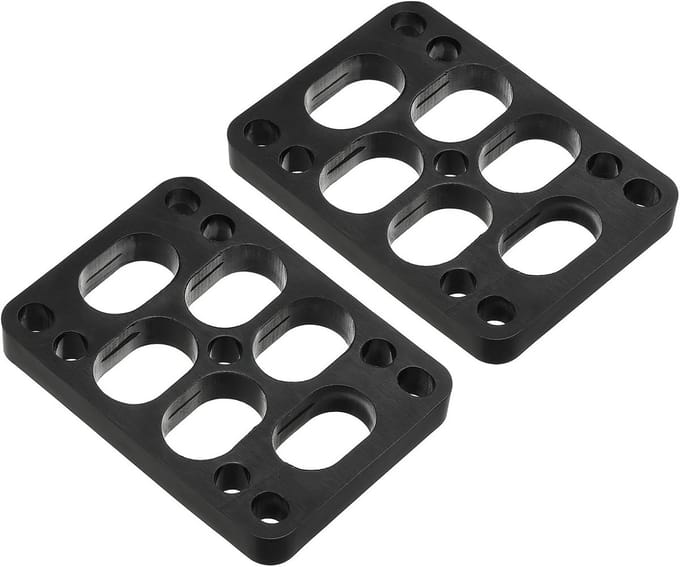 2x Riser Pads voor Skateboard Trucks 3/8 inch - Schokdempers PU Wielbeschermers