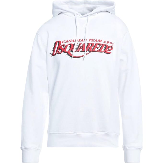 DSquared2 Heren Canadees Team Logo Cool Fit Hoodie (Wit)