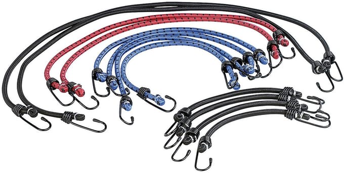 Bagagespanner fiets: set van 12 extra sterke universele bagagespanners in 4 lengtes (spanrubber)