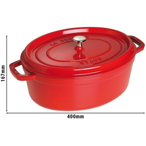 STAUB LA COCOTTE - Kookpot - Ovaal - 330mm - Gietijzer - Kersenrood