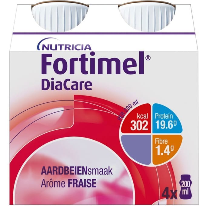 Fortimel DiaCare Aardbei 4x200