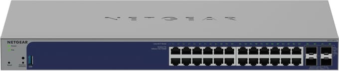 Netgear S3300-28X (GS728TX) - 28-Port Gigabit Ethernet Stackable Smart Switch with 2 Copper 10G and 2 SFP+ 10G Ports